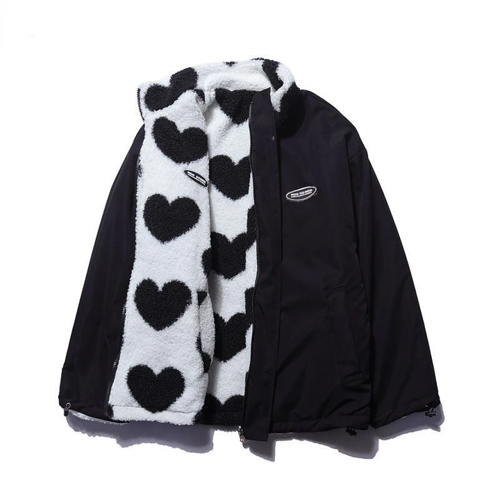 Heart - Cozy Reversible Teddy Jacket