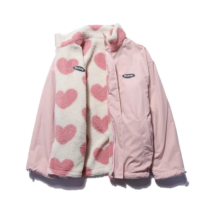 Heart - Cozy Reversible Teddy Jacket