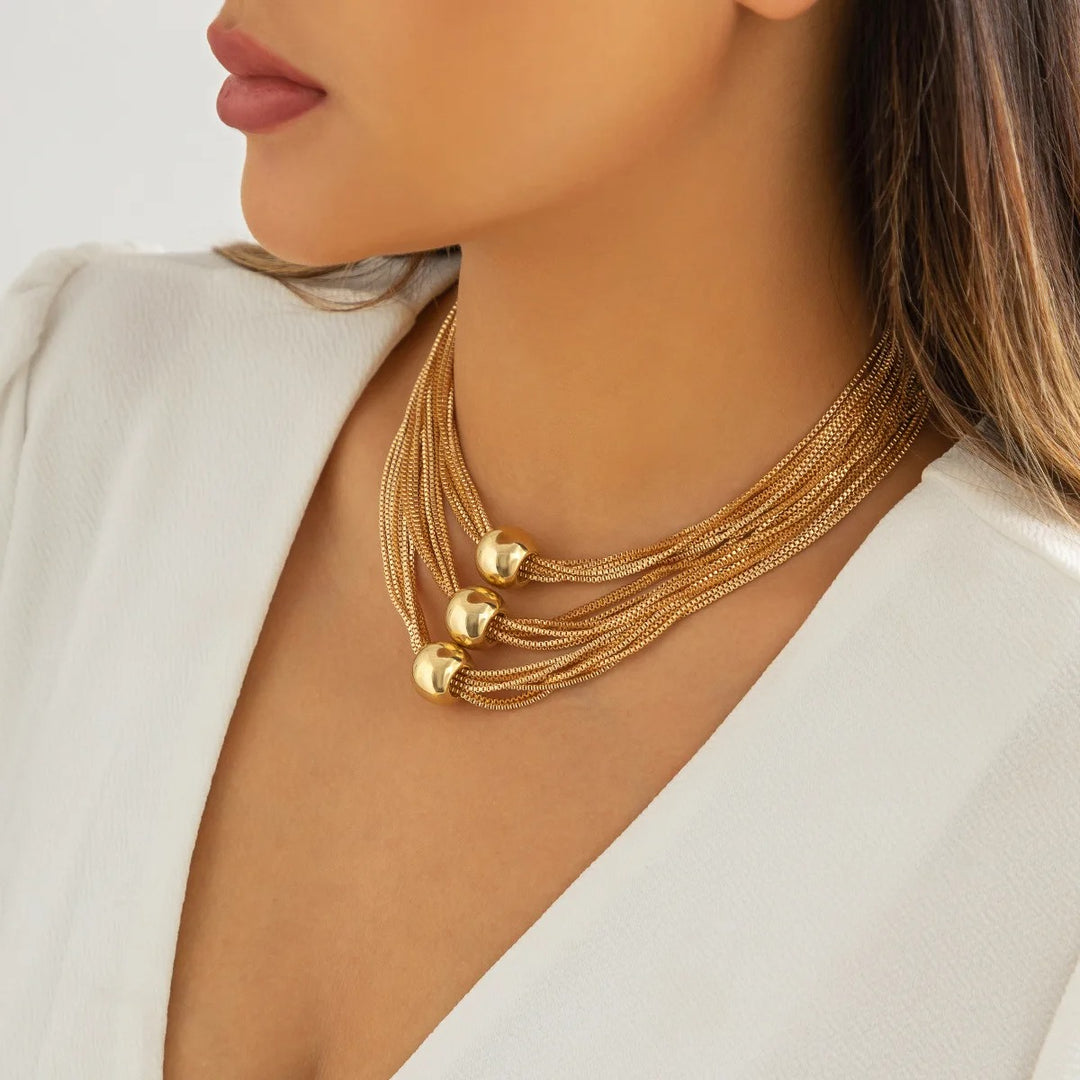 Trending lagen ketting met kralen