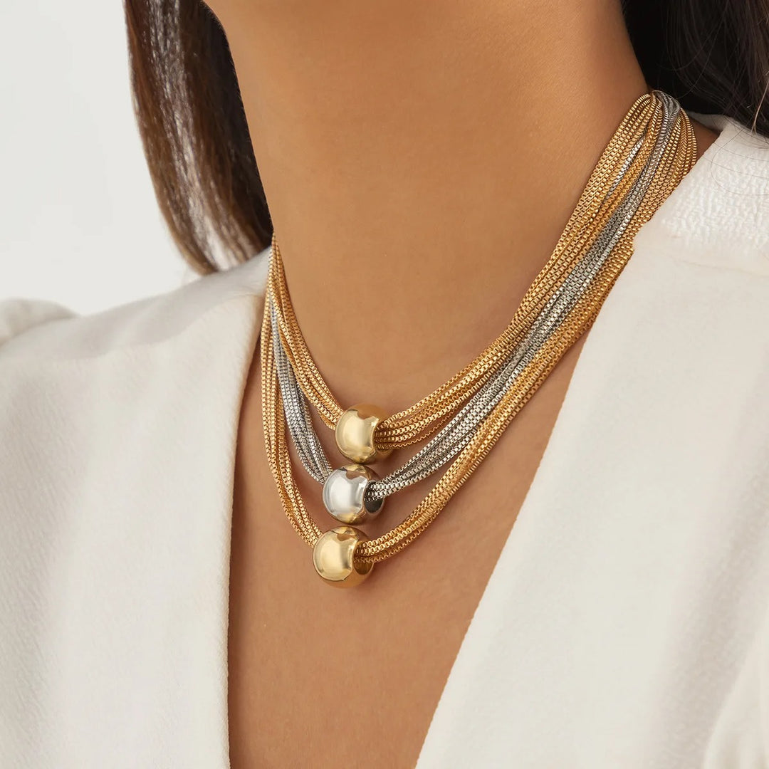 Trending lagen ketting met kralen