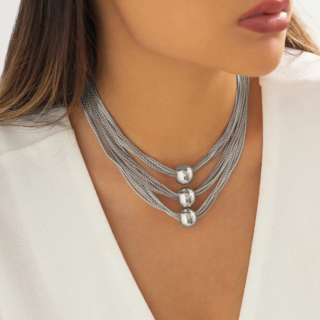 Trending lagen ketting met kralen