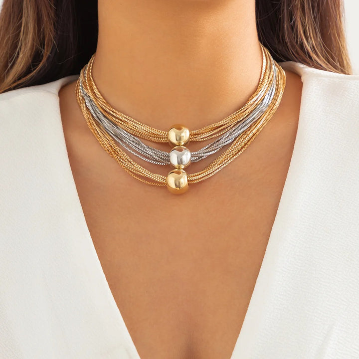 Trending lagen ketting met kralen